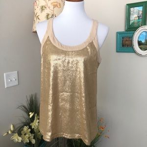 Banana Republic Gold Sequin Top